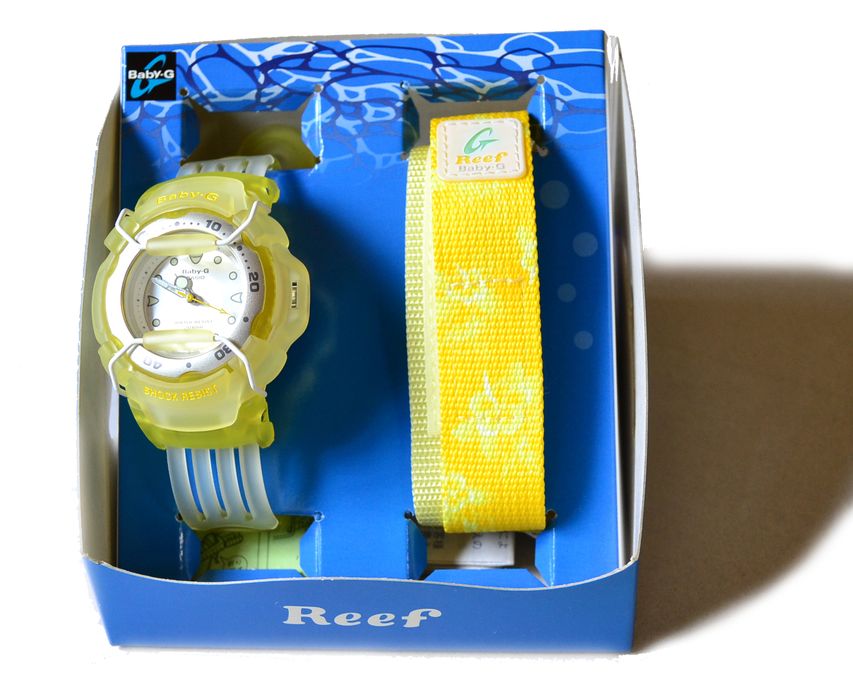 カシオ　Baby-G　Reef　20気圧防水　青と黄色 カシオ Baby-G Reef 20気圧防水 青と黄色