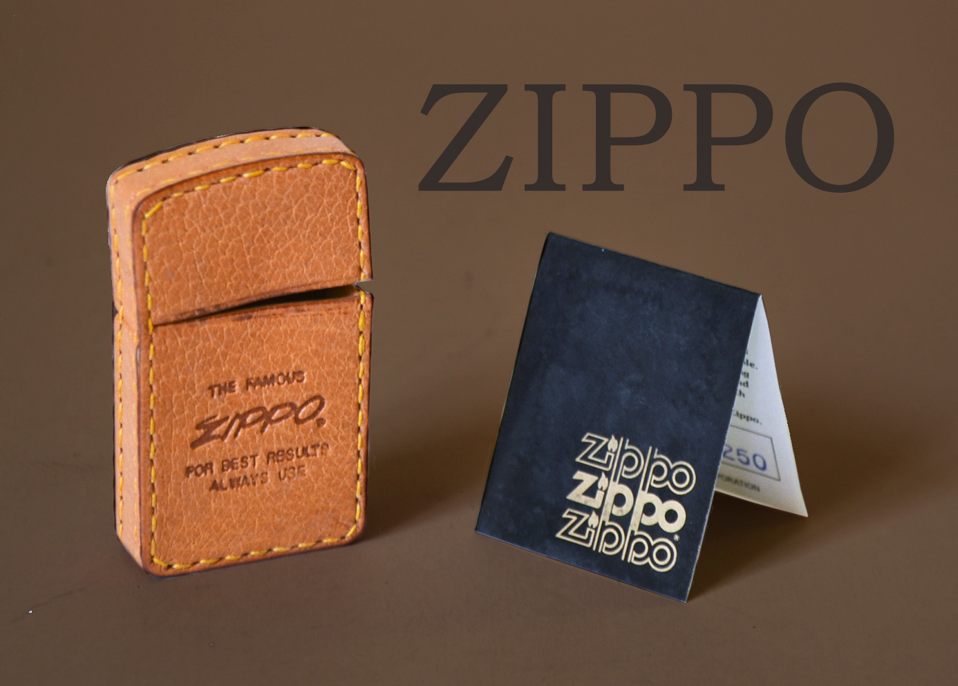 完売 特価 Zippo ジッポースリム用革サック ケースキャメル 革ヨシナガ