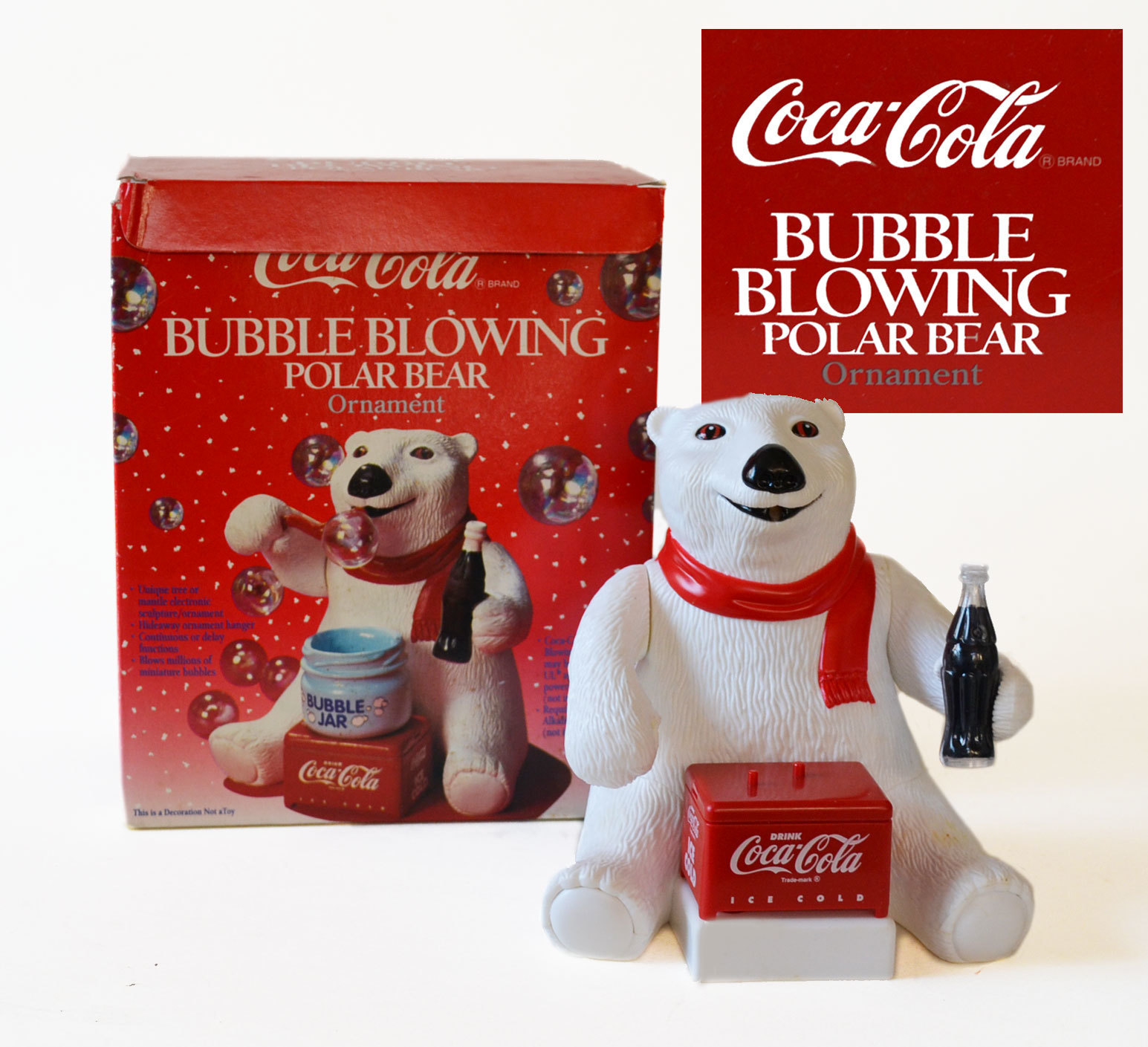 コカ コーラ シログマホリデークリスマスオー ナメント Coca Cola Bubble Blowing Polar Bear Ornament Cochi Ka Ka 東風かか