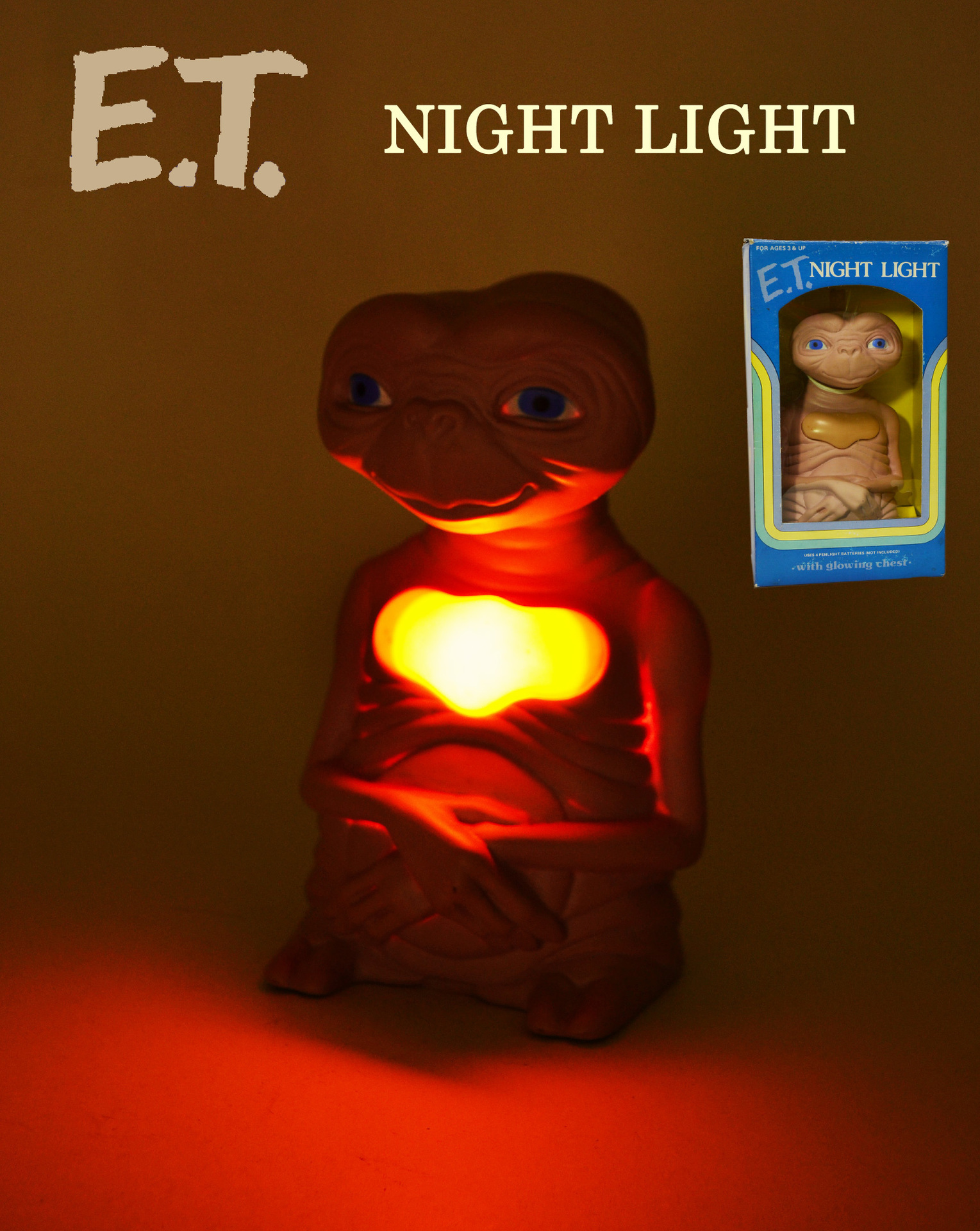 ビンテージ E.T ナイト ライト フィギュア Night Light 当時の物 